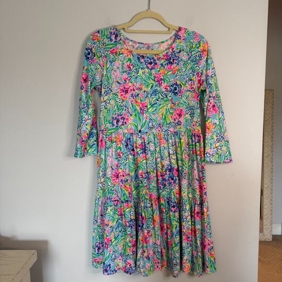 Lilly Pulitzer Geanna Swing Dress Size Small Alligator Isle Floral Preppy Cotton - Picture 1 of 7
